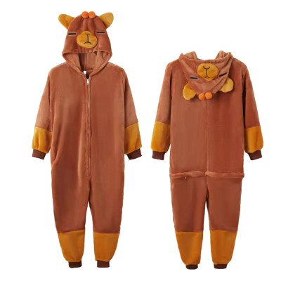 KOMBINEZON ONESIE BRĄZOWY KAPIBARA