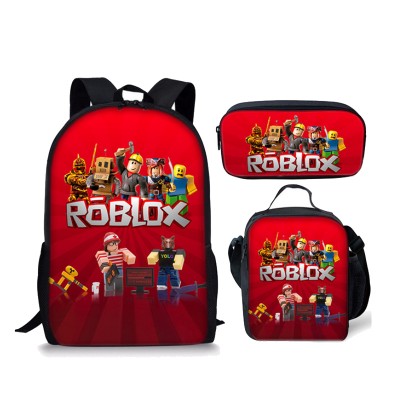 ZESTAW CZERWONY ROBLOX PLECAK PIORNIK SASZETKA