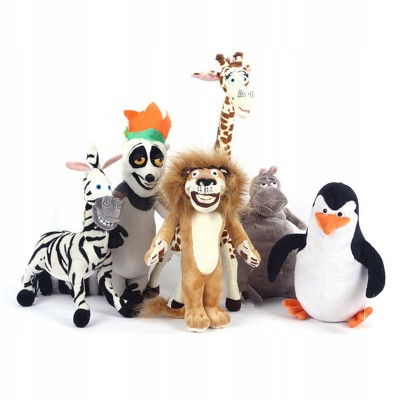 MASKOTKA PLUSZAK MADAGASKAR KOMPLET ZESTAW 6 SZTUK