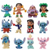 ZESTAW 12 SZTUK FIGUREK FIGURKI LILO I STITCH