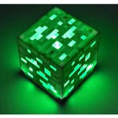 MINECRAFT ZIELONA LAMPKA KOSTKA