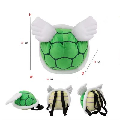 PLECAK PLUSZOWY MARIO ZIELONY ŻÓŁW SKRZYDŁA 