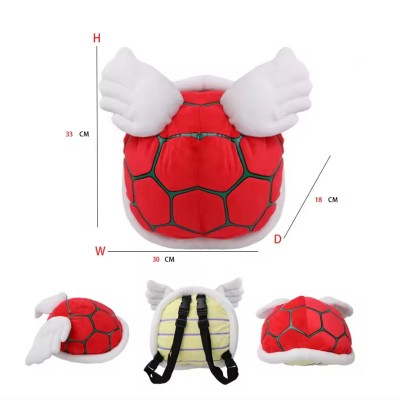 PLECAK PLUSZOWY MARIO CZERWONY ŻÓŁW SKRZYDŁA 