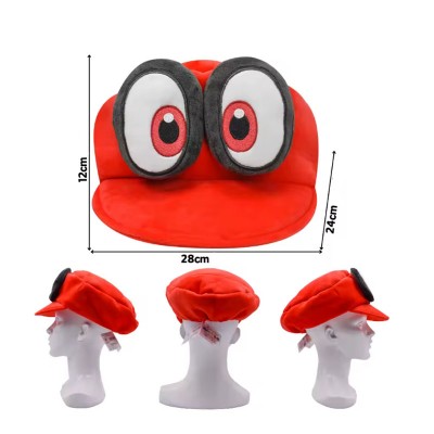 PLUSZOWA CZAPKA MARIO CZERWONA