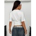 BIAŁA DAMSKA BLUZKA Z KRÓTKIM RĘKAWEM SHEIN