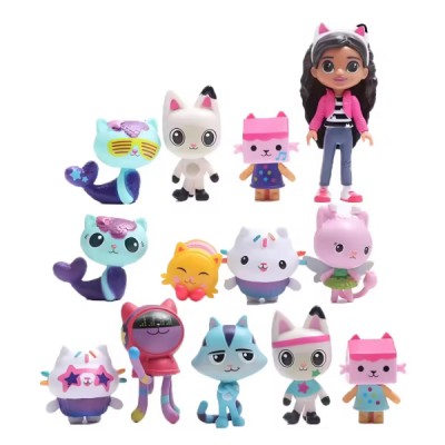 ZESTAW 13 SZTUK FIGUREK FIGURKI KOCI DOMEK GABI GABBY