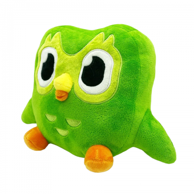 MASKOTKA PLUSZAK ZIELONA SOWA DUOLINGO 